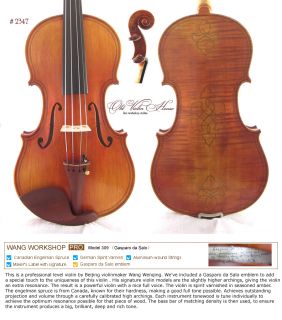 Salo Concert Violin 2347 Engelman Spruce  Platinum Seller