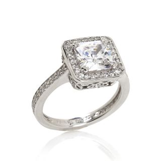 6ct Absolute™ Classics Square Radiant and Pavé Frame Ring