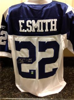 Emmitt Smith Signed Cowboys Throwback Jersey (Emmitt Hologram)
