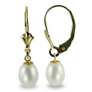 Jewelry Earrings Drop Imperial Pearls 14K 6 6.5mm Cultured Pearl