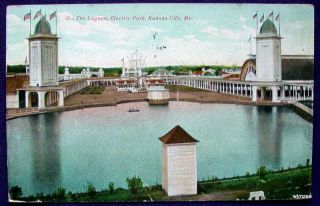 1909 Kansas City Missouri Electric Park Vintage Postcard
