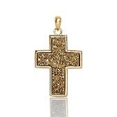 technibond cross design drusy pendant $ 59 90