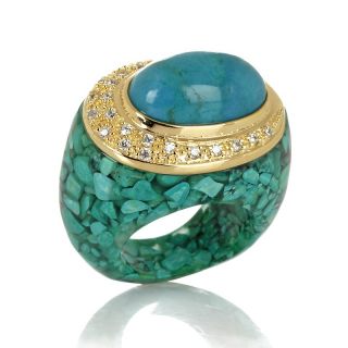  oval and chipped gemstone cz frame ring rating 2 $ 59 90 s h $ 5 95