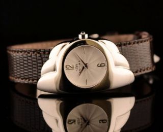 Brand New Enigma by Bulgari Ladies Quartz Wrist Watch   Brown Leather