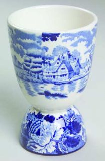 manufacturer wood sons enoch pattern english scenery blue older smooth
