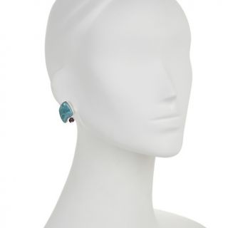 Jay King Kingman Turquoise and Oval Amethyst Earrings