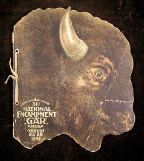 National Encampment Gar NY 1897 Souvenir Buffalo Shaped