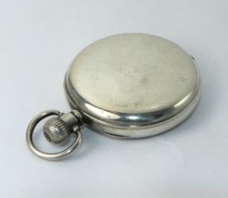 MENS SILVER THOMAS RUSSELL & SONS OPEN FACED POCKET WATCH F.W.O