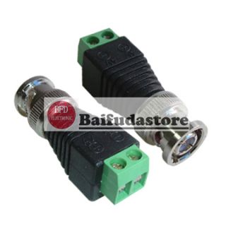  Coaxial Video Balun Plus 2 1mm Male Female DC Power Connector