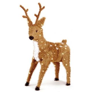 36in Outdoor Standing Reindeer with Clear Lights Christmas Decoration