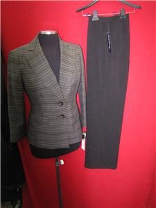 Evan Picone Pant Suit NWT $200 Size18 Fully Linedblack Multi Womens