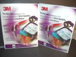 3M Write on Transparency Film Sheets Overhead Projector 2 Boxes x 100
