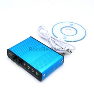   USB 5 1 External Optical Audio Sound Card For Laptop Netbook PC