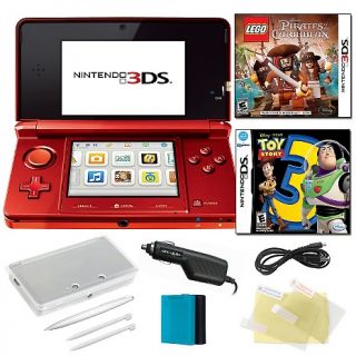 Nintendo Nintendo 3DS Red System Bundle with Pirates of the Caribbean