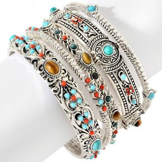  graziano global glam set of 5 bangle bracelets rating 67 $ 59 95