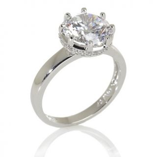 Absolute Round with Pavé Gallery Ring   3.12ct