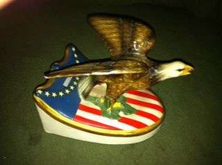 Ephrata National Bank Ceramic Eagle and Flag