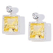 Jean Dousset Absolute 6.8ct Classic Square Radiant Earrings