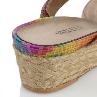 VANELi Printed Leather Rope Wedge Thong Sandal