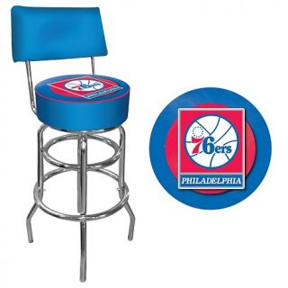 Philadelphia 76ers NBA Padded Swivel Bar Stool with Back at