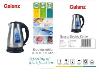 Galanz 1 7L Automatic Electric Kettle Stainless Steel Cordless Big
