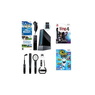 Nintendo Nintendo Wii 4 Game Family Fun System Bundle with 6 in 1