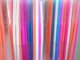 Your Choice Extra Long Flexible Bendy Straws 12 1 2 Seven Color