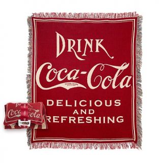 Coca Cola Drink Coke Throw Blanket and Pillow Set