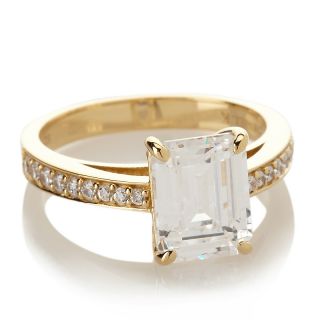 Daniel K 3.18ct Absolute™ Emerald Cut Solitaire and Pavé U Gallery