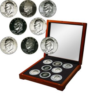 Coin Collector 1976 BU & Proof 8 piece Bicentennial Eisenhower Set
