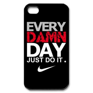 Great Every Damn Day Just do It Nike Custom iPhone Black Case 4 and 4S