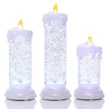 winter lane set of 3 led musical glitter candles $ 79 95