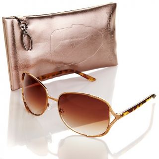 ROBERT VERDI Cindy Vented Textured Metal Sunglasses at