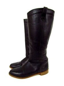 Vintage Womens Black English Riding Boots Leather Classic Equestrian