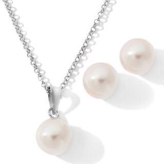  akoya pearl sterling silver earrings and pendant set rating 1 $ 89