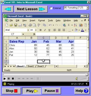 Microsoft Excel 2010 Video Tutorial 2007 2003 2000 XP Office Training