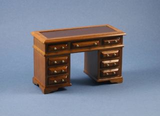 Dollhouse Miniature Elegant Walnut Desk JKW99339A
