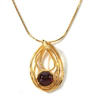 Noa Zuman Jewelry Designs Golden Embrace Rhodolite Wire Wrapped Pen