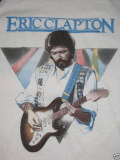 ERIC CLAPTON Vintage 1983 American TOUR Jersey Shirt Mens L RARE