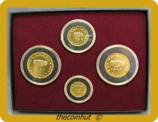 Rare 1849 4 Coin Set Mormon LDS 24K Gold Copper Clad Reproduction