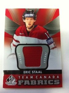12 13 SP Game Used Team Canada Fabrics Jersey Eric Staal