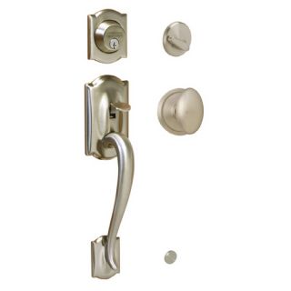  Camelot Satin Nickel Residential Single Lock Door Handleset Entry set
