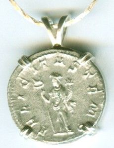 Silver Romanemperor Philip Arab Goddess Felicitas AD244