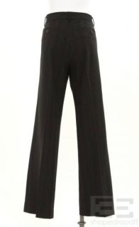 Elie Tahari 2pc Black & Blue Stripe Pant & Jacket Suit Size 12