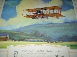 1956 Hubbell Set of 12 Aviation Prints The Early Birds
