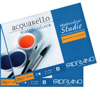 Two Fabriano Watercolor Paper 140lb 12 shts 9 5x12 5