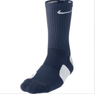 Nike Elite Basketball Socks Large in Midnight Navy White SX3693 401