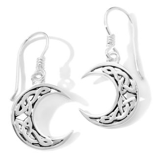 107 4684 sterling silver crescent moon drop earrings note customer