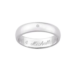 107 8274 genuine diamond sterling silver engraved message ring rating