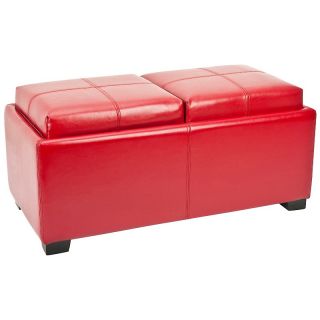 111 0572 safavieh harrison double tray ottoman in red rating be the